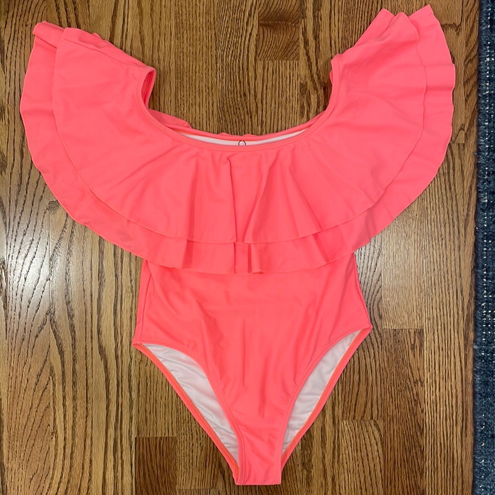Coral one piece swimsuit